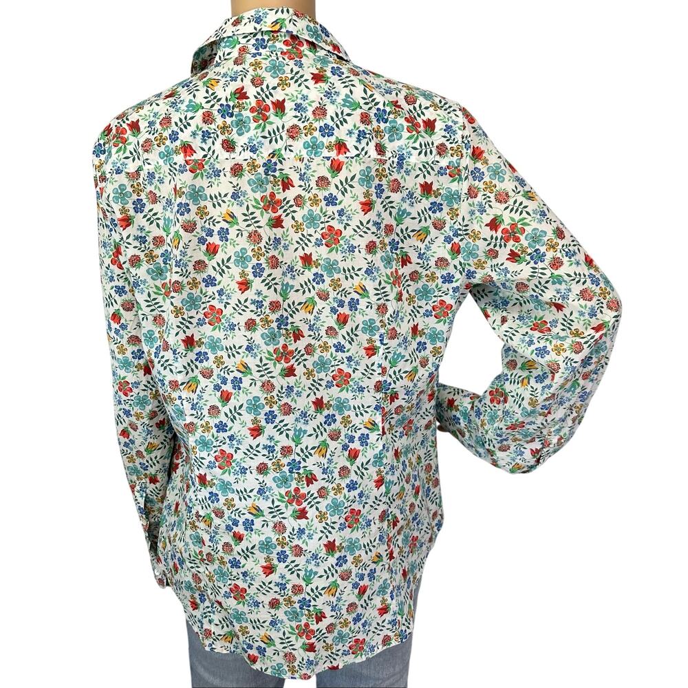 J. Crew Liberty Art Perfect Shirt in Edenham Floral Cotton G4375 Size 12 - Picture 5 of 11